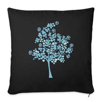Arbre boule de neige - Housse de coussin décorative 45 x 45 cm - noir - Devant