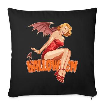 Halloween Vampire Lady Scary Trick or Treat Outfit - Sofa pillowcase 17,3'' x 17,3'' (45 x 45 cm) - black - Front