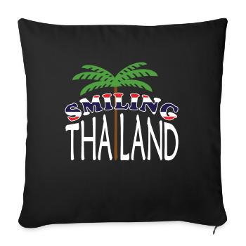 Smiling Thailand - Sofakissenbezug 45 x 45 cm - Schwarz - Vorne