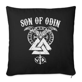 Odin Viking Valhalla Nordic - Housse de coussin décorative 45 x 45 cm - noir - Devant