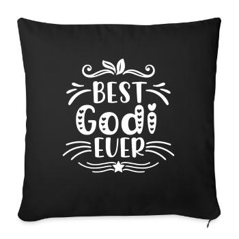Wöd Godi beste Godi Taufpatin Österreich Taufe - Sofakissenbezug 45 x 45 cm - Schwarz - Vorne