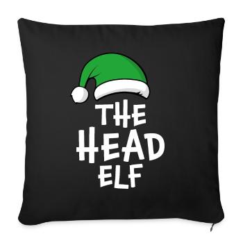 The Head Elf - Sofa pillowcase 17,3'' x 17,3'' (45 x 45 cm) - black - Front