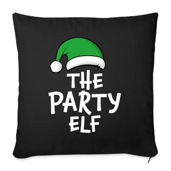 The Party Elf - Sofa pillowcase 17,3'' x 17,3'' (45 x 45 cm) - black - Front