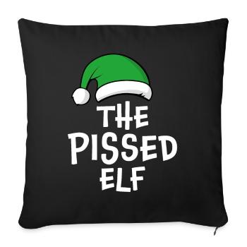 The Pissed Elf - Sofa pillowcase 17,3'' x 17,3'' (45 x 45 cm) - black - Front