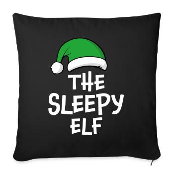 The Sleepy Elf - Sofa pillowcase 17,3'' x 17,3'' (45 x 45 cm) - black - Front