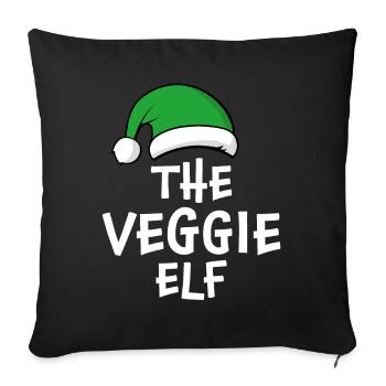 The Veggie Elf - Sofa pillowcase 17,3'' x 17,3'' (45 x 45 cm) - black - Front