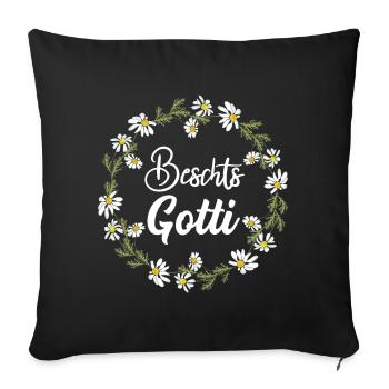 Beschts Gotti Patentante Schweiz Taufe - Sofakissenbezug 45 x 45 cm - Schwarz - Vorne