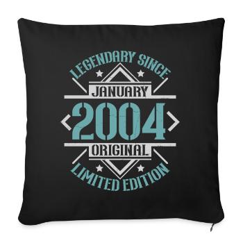 Légendaire depuis janvier 2004 édition limitée - Housse de coussin décorative 45 x 45 cm - noir - Devant