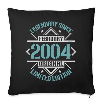 Légendaire depuis Février 2004 édition limitée - Housse de coussin décorative 45 x 45 cm - noir - Devant