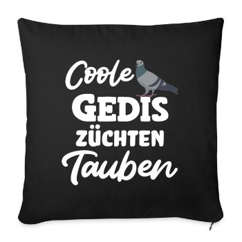 Wöd Gedi Patenonkel Taubenzüchter Taufpate - Sofakissenbezug 45 x 45 cm - Schwarz - Vorne