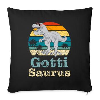 Gotti Saurus Gotti Schweiz Patentante - Sofakissenbezug 45 x 45 cm - Schwarz - Vorne