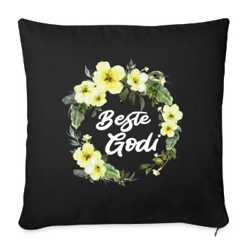 Wöd Godi beste Godi Taufpatin Österreich Taufe - Sofakissenbezug 45 x 45 cm - Schwarz - Vorne