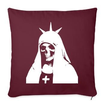 Élégance surnaturelle dans Horror Nun, Satanic et - Housse de coussin décorative 45 x 45 cm - bordeaux - Devant