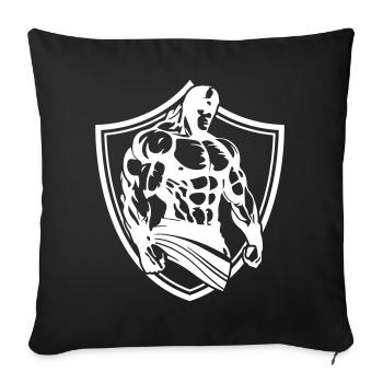 Gladiator Muscles Musculation Gym - Housse de coussin décorative 45 x 45 cm - noir - Devant