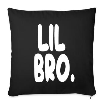 Lil Bro Statement Tee - Sofa pillowcase 17,3'' x 17,3'' (45 x 45 cm) - black - Front