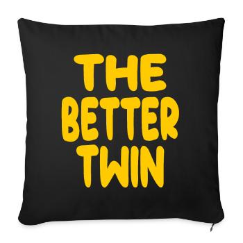 Je suis le plus beau jumeau - Housse de coussin décorative 45 x 45 cm - noir - Devant