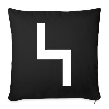 Game inspired shape from 80s - Sofa pillowcase 17,3'' x 17,3'' (45 x 45 cm) - black - Front