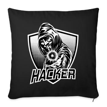 HACKER - Sofa pillowcase 17,3'' x 17,3'' (45 x 45 cm) - black - Front
