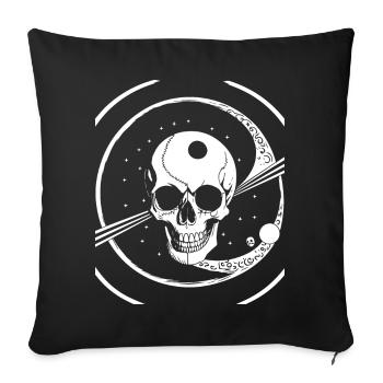 Horreur Crâne Crâne Art Crâne Gothique Heavy Metal - Housse de coussin décorative 45 x 45 cm - noir - Devant