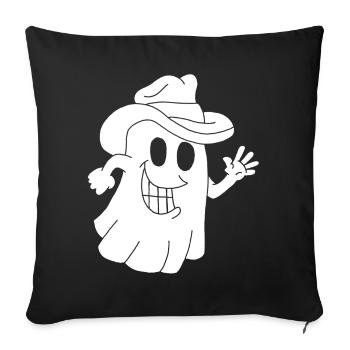 Cowboy Ghost - Sofa pillowcase 17,3'' x 17,3'' (45 x 45 cm) - black - Front