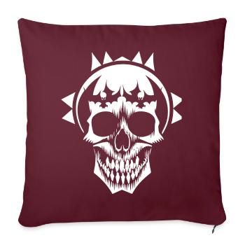 Horror Skull Skull Art Skull Gothic Heavy Metal - Sofa pillowcase 17,3'' x 17,3'' (45 x 45 cm) - burgundy - Front