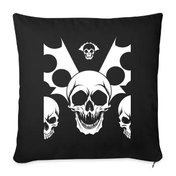 Horror Skull Skull Art Skull Gothic Heavy Metal - Sofa pillowcase 17,3'' x 17,3'' (45 x 45 cm) - black - Front
