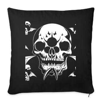 Horror Skull Skull Art Skull Gothic Heavy Metal - Sofa pillowcase 17,3'' x 17,3'' (45 x 45 cm) - black - Front