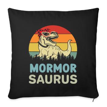 Grand-mère Saurus La meilleure grand-mère du monde - Housse de coussin décorative 45 x 45 cm - noir - Devant