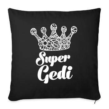 Super Gedi wöd Gedi bester Gedi Pateononkel - Sofakissenbezug 45 x 45 cm - Schwarz - Vorne