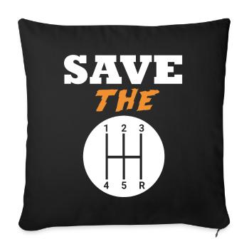 Save The Manuals - Sofa pillowcase 17,3'' x 17,3'' (45 x 45 cm) - black - Front