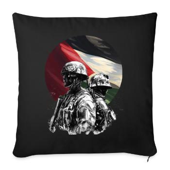 Palestine free Palestine Gaza Strip - Sofa pillowcase 17,3'' x 17,3'' (45 x 45 cm) - black - Front