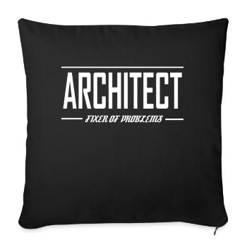 Je suis un architecte étudiants en architecture vintage - Housse de coussin décorative 45 x 45 cm - noir - Devant