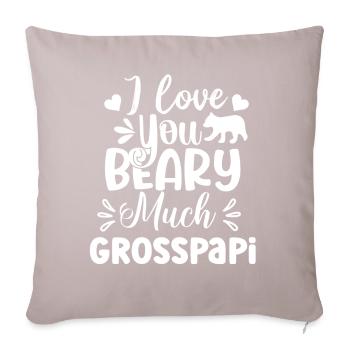 Ich liebe dich Grosspapi Schweiz Opa - Sofakissenbezug 45 x 45 cm - helles Taupe - Vorne