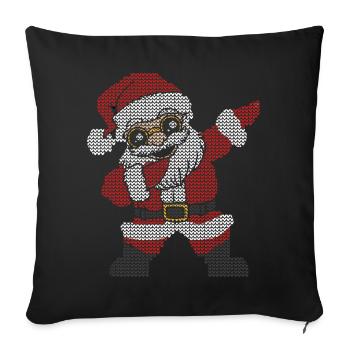 Santa Claus Dabbing Weihnachtsmann ugly christmas - Sofakissenbezug 45 x 45 cm - Schwarz - Vorne