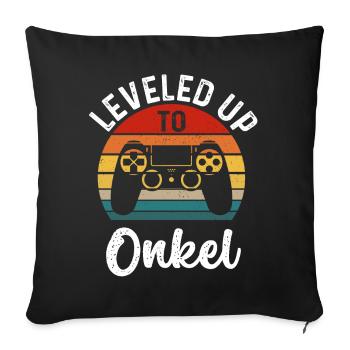 Befördert zum Onkel Du wirst Onkel - Sofakissenbezug 45 x 45 cm - Schwarz - Vorne