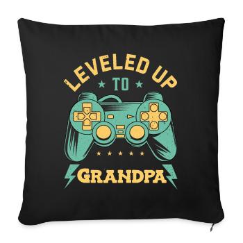 Mis à niveau jusqu’à grand-père, tu vas être grand-père - Housse de coussin décorative 45 x 45 cm - noir - Devant