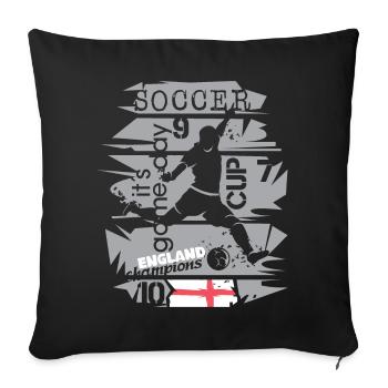 Football England Graffiti Collage Team Tournament icon - Sofa pillowcase 17,3'' x 17,3'' (45 x 45 cm) - black - Front