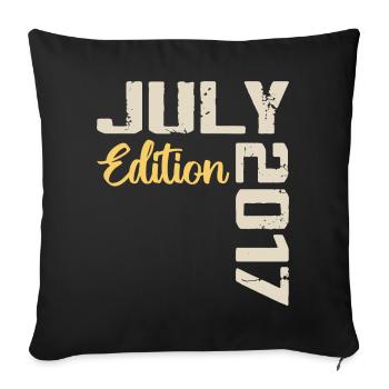 July 2017 Birthday Shirt July 2017 - Sofa pillowcase 17,3'' x 17,3'' (45 x 45 cm) - black - Front