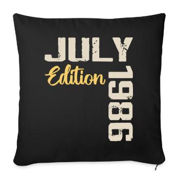 July 1986 Birthday Shirt July 1986 - Sofa pillowcase 17,3'' x 17,3'' (45 x 45 cm) - black - Front