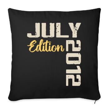 July 2012 Birthday Shirt July 2012 - Sofa pillowcase 17,3'' x 17,3'' (45 x 45 cm) - black - Front