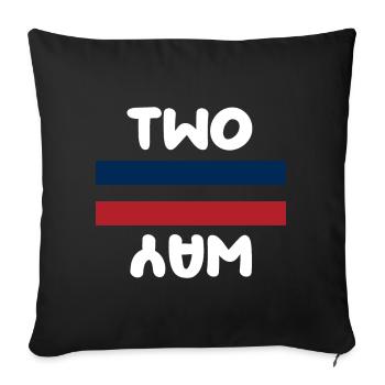 Two-Way - Sofa pillowcase 17,3'' x 17,3'' (45 x 45 cm) - black - Front