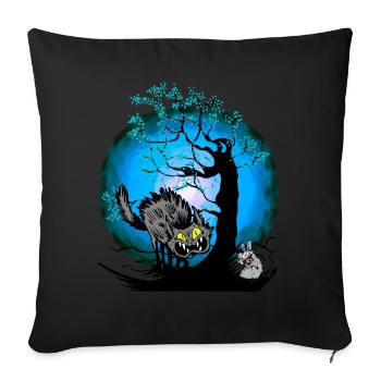 Halloween Cat Cats Mouse - Sofa pillowcase 17,3'' x 17,3'' (45 x 45 cm) - black - Front