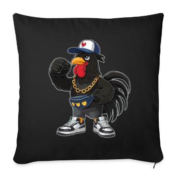Talahon Fanny Pack Casquette Chaîne Dorée Gangster - Housse de coussin décorative 45 x 45 cm - noir - Devant