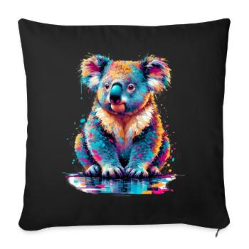 Koala - Sofa pillowcase 17,3'' x 17,3'' (45 x 45 cm) - black - Front
