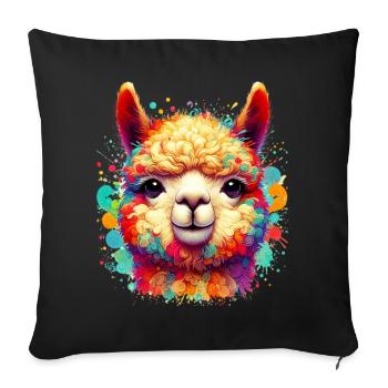 Alpaca - Sofa pillowcase 17,3'' x 17,3'' (45 x 45 cm) - black - Front