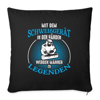 Welder Welding Machine Hands Workwear Indu - Sofa pillowcase 17,3'' x 17,3'' (45 x 45 cm) - black - Front