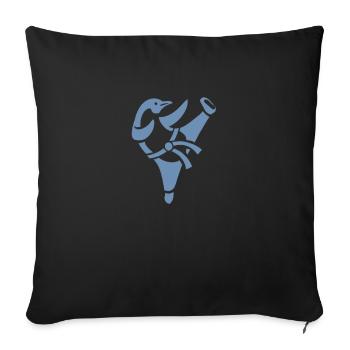 Pinguin Karate Kampfsport Kampfkunst Silhouette Mi - Sofakissenbezug 45 x 45 cm - Schwarz - Vorne
