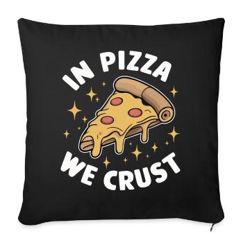 Pizza Italie Restauration rapide - Housse de coussin décorative 45 x 45 cm - noir - Devant