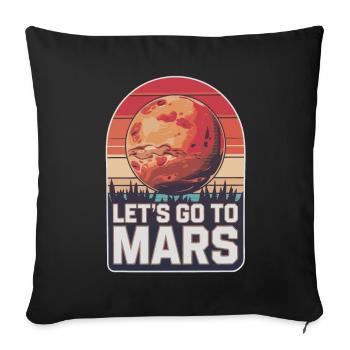 Mars Planète Planète Système Solaire - Housse de coussin décorative 45 x 45 cm - noir - Devant