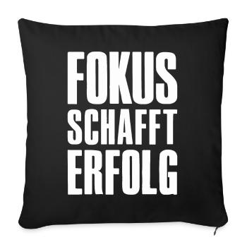 Success Saying for Founder Entrepreneur Startup - Sofa pillowcase 17,3'' x 17,3'' (45 x 45 cm) - black - Front